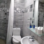 Bathroom interior at Prosforio rooms accommodation in Ouranoupoli Halkidiki Greece.