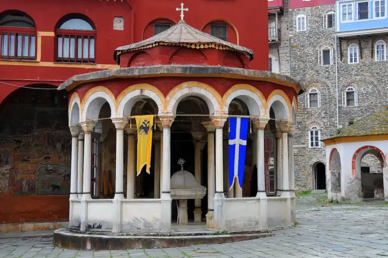 The Phiale of Holy Water at the Holy Great Monastery of Vatopedi, Mount Athos.